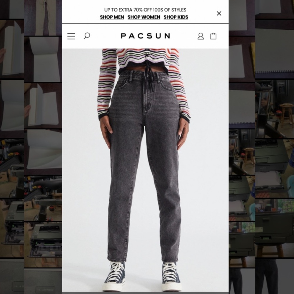 PacSun Black Mom Jeans